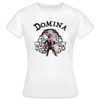 Domina Herrin - Frauen T-Shirt - Weiß - Vorne - AI Model Female 172 dark (172cm)