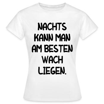 Müde Schlaflos Wach Bleiben Mitarbeiter Geschenk - Frauen T-Shirt - Weiß - Vorne - AI Model Female 172 dark (172cm)