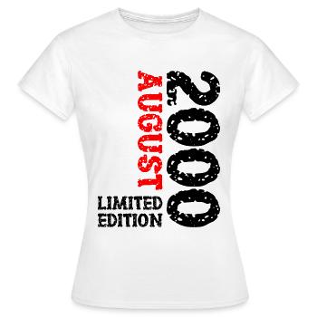 2000 August Limited Edition 23. Geburtstag Outfit - Frauen T-Shirt - Weiß - Vorne - AI Model Female 172 dark (172cm)