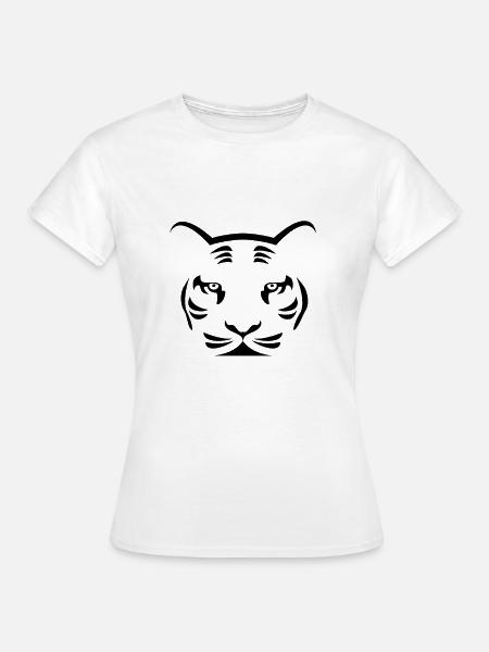 Tiger Logo - Frauen T-Shirt - Weiß