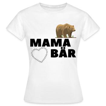 Mama Mutter Bear Bär Mamabär Muttertag Tier Anim - Frauen T-Shirt - Weiß - Vorne - AI Model Female 172 dark (172cm)