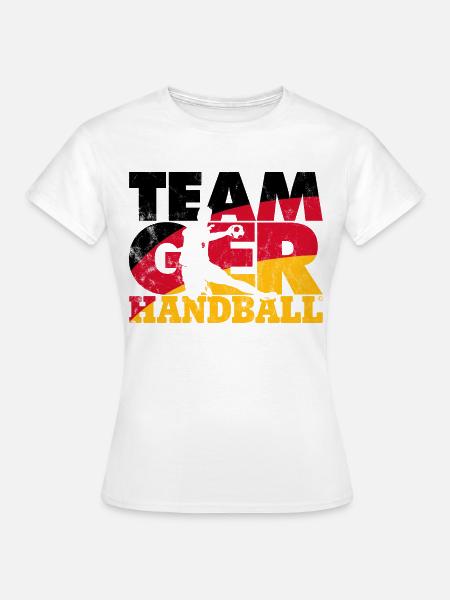 TEAM GERMANY HANDBALL VINTAGE - Frauen T-Shirt - Weiß