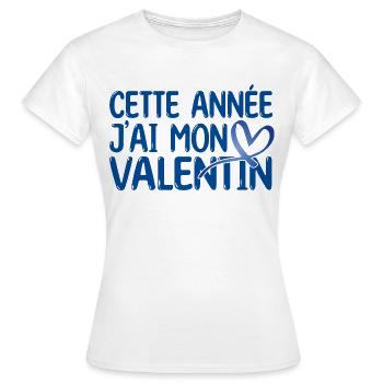 Copain Magnifique Humour Couple mon copain amour ! - T-shirt Femme - blanc - Devant - AI Model Female 172 dark (172cm)