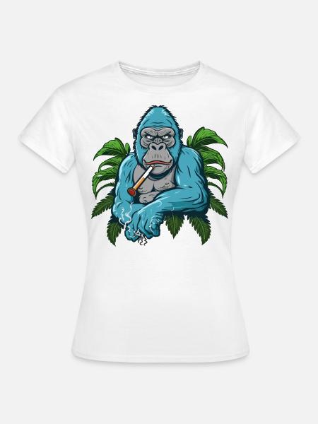 Stumpfer Gorilla - Frauen T-Shirt - Weiß