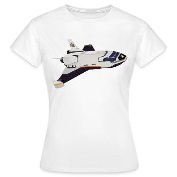 Space Shuttle Flug - Frauen T-Shirt - Weiß - Vorne - AI Model Female 172 dark (172cm)