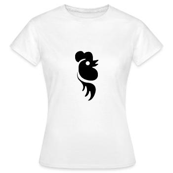 Coq coq - T-shirt Femme - blanc - Devant - AI Model Female 172 dark (172cm)