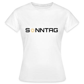 Sonntag - Frauen T-Shirt - Weiß - Vorne - AI Model Female 172 dark (172cm)
