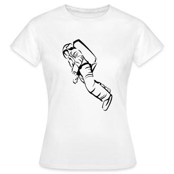 astronaut - Women's T-Shirt - white - Front - AI Model Female 172 dark (172cm)
