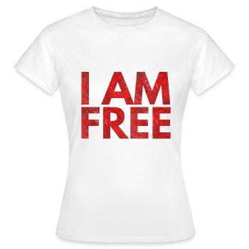 je suis libre - T-shirt Femme - blanc - Devant - AI Model Female 172 dark (172cm)