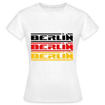 BERLIN BERLIN BERLIN ALLEMAGNEFLASE CAPITALE - T-shirt Femme - blanc - Devant - AI Model Female 172 dark (172cm)