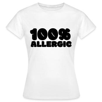 100% allergique - T-shirt Femme - blanc - Devant - AI Model Female 172 dark (172cm)