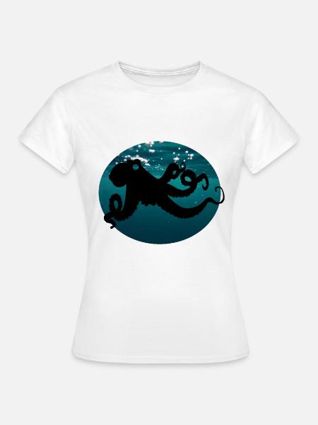 Tentakel Oktopus - Frauen T-Shirt - Weiß