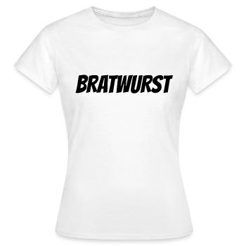 Bratwurst Bratwurst - Frauen T-Shirt - Weiß - Vorne - AI Model Female 172 dark (172cm)