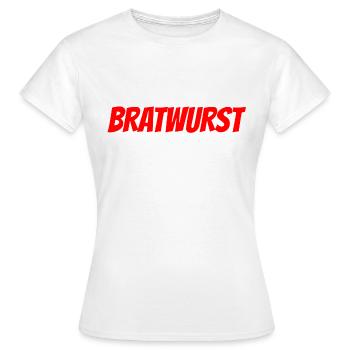 Bratwurst - Frauen T-Shirt - Weiß - Vorne - AI Model Female 172 dark (172cm)