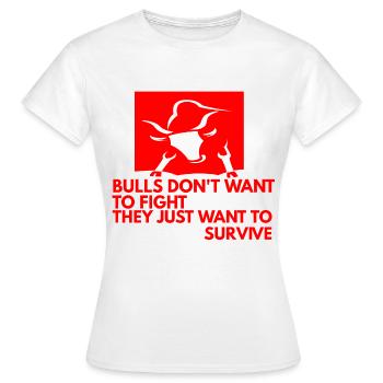 Contre la corrida Défenseurs des animaux - T-shirt Femme - blanc - Devant - AI Model Female 172 dark (172cm)