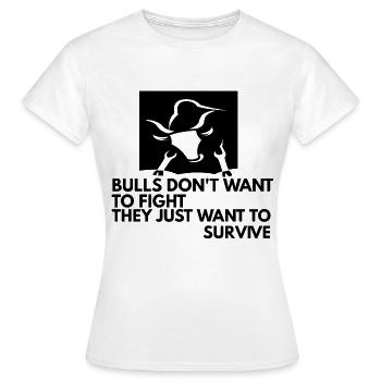 Défenseur des animaux Corrida - T-shirt Femme - blanc - Devant - AI Model Female 172 dark (172cm)