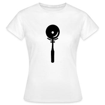 Pizza cutter - Women's T-Shirt - white - Front - AI Model Female 172 dark (172cm)