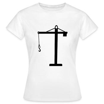 Kran - Frauen T-Shirt - Weiß - Vorne - AI Model Female 172 dark (172cm)