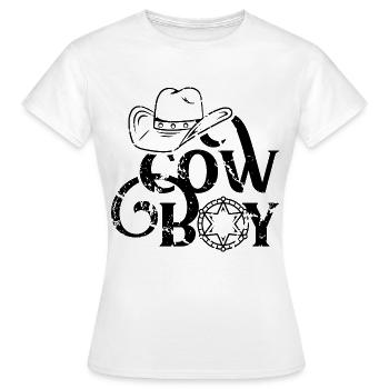 Cowboy Pferde Cowboys Country Lasso - T-shirt Femme - blanc - Devant - AI Model Female 172 dark (172cm)