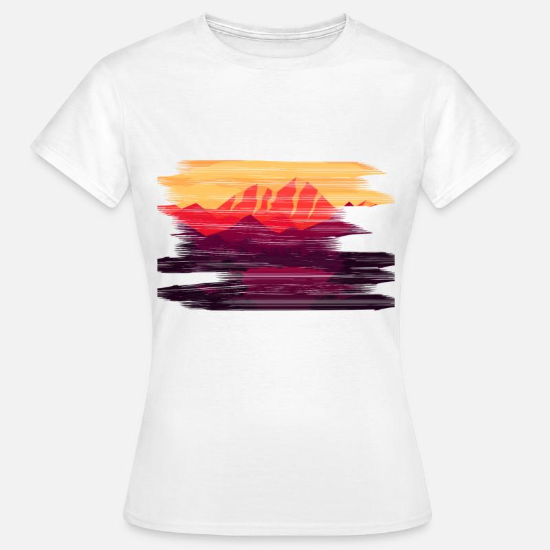 Landscape mountains painting gift idea - Women's T-Shirt - white