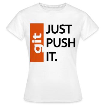 git pull - Women's T-Shirt - white - Front - AI Model Female 172 dark (172cm)