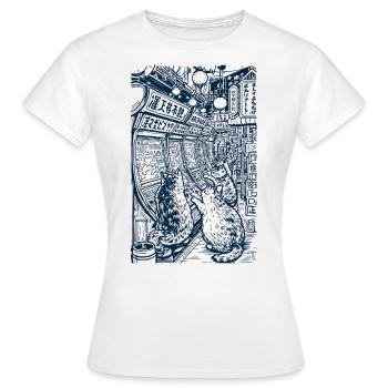 Chats Arcade Jeux Japonais - T-shirt Femme - blanc - Devant - AI Model Female 172 dark (172cm)