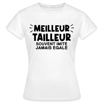 Tailleur | Je suis le meilleur Tailleur - T-shirt Femme - blanc - Devant - AI Model Female 172 dark (172cm)