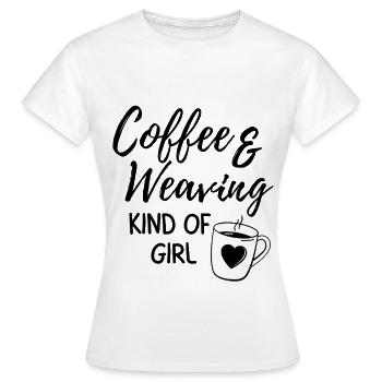 Kaffee- und Webmädchen. - Frauen T-Shirt - Weiß - Vorne - AI Model Female 172 dark (172cm)