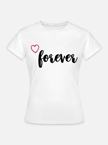 herz forever - Frauen T-Shirt - Weiß