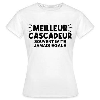 Cascadeur | Je suis le meilleur Cascadeur - T-shirt Femme - blanc - Devant - AI Model Female 172 dark (172cm)