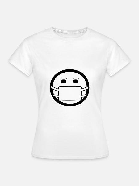 Maske und Mundschutz - Frauen T-Shirt - Weiß