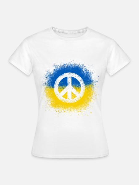 Frieden für die Ukraine - Frauen T-Shirt - Weiß