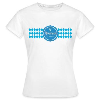 Boarisch Bayern Dialekt Raute - Frauen T-Shirt - Weiß - Vorne - AI Model Female 172 dark (172cm)