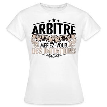 Arbitre cadeau Arbitre le vrai Arbitre - T-shirt Femme - blanc - Devant - AI Model Female 172 dark (172cm)