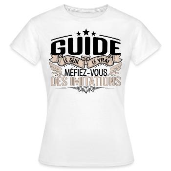 Guide cadeau Guide le vrai Guide - T-shirt Femme - blanc - Devant - AI Model Female 172 dark (172cm)