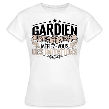 Gardien cadeau Gardien le vrai Gardien - T-shirt Femme - blanc - Devant - AI Model Female 172 dark (172cm)