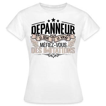 Dépanneur cadeau Dépanneur le vrai Dépanneur - T-shirt Femme - blanc - Devant - AI Model Female 172 dark (172cm)