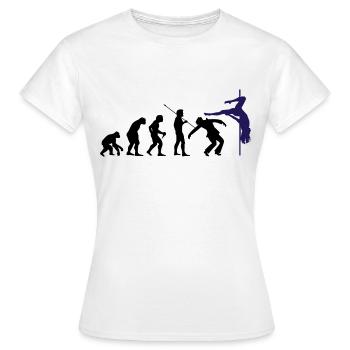 Pole Dance Umwerfend Evolution Dance Pole Fitness - Frauen T-Shirt - Weiß - Vorne - AI Model Female 172 dark (172cm)