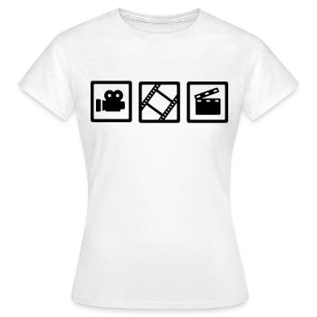 Movie - Women's T-Shirt - white - Front - AI Model Female 172 dark (172cm)