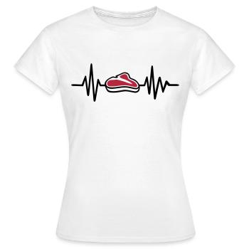 Viande - T-shirt Femme - blanc - Devant - AI Model Female 172 dark (172cm)
