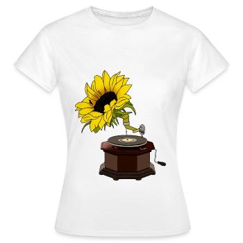 Turntable Bloom Idée cadeau pour femme et homme - T-shirt Femme - blanc - Devant - AI Model Female 172 dark (172cm)
