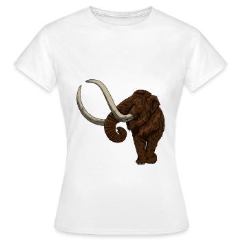 Mammouth de Ice Age Idée cadeau pour disparu - T-shirt Femme - blanc - Devant - AI Model Female 172 dark (172cm)