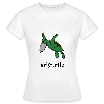 Philosopher Aristotle - Women's T-Shirt - white - Front - AI Model Female 172 dark (172cm)