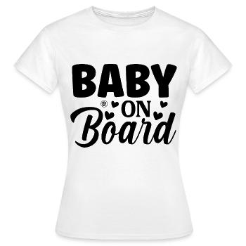 Baby on board - Frauen T-Shirt - Weiß - Vorne - AI Model Female 172 dark (172cm)