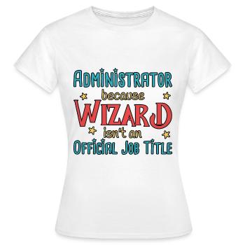 Admin Wizard Administrator - Frauen T-Shirt - Weiß - Vorne - AI Model Female 172 dark (172cm)