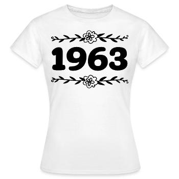 1963 Vintage 1963 Retro 1963 Anniversary 1963 - Women's T-Shirt - white - Front - AI Model Female 172 dark (172cm)