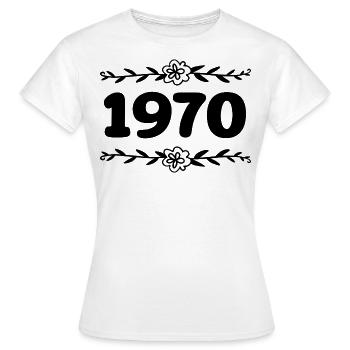 1970 Vintage 1970 Retro 1970 Anniversary 1970 - Women's T-Shirt - white - Front - AI Model Female 172 dark (172cm)