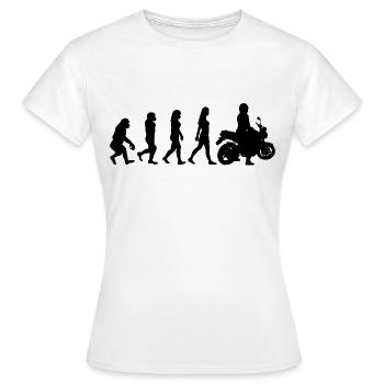 Motorradfahrerin Geschenk - Frauen T-Shirt - Weiß - Vorne - AI Model Female 172 dark (172cm)