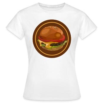 Burger - Frauen T-Shirt - Weiß - Vorne - AI Model Female 172 dark (172cm)