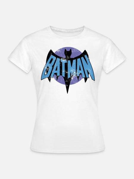DC Comics Batman Vintage Batsignal Logo - Women's T-Shirt - white